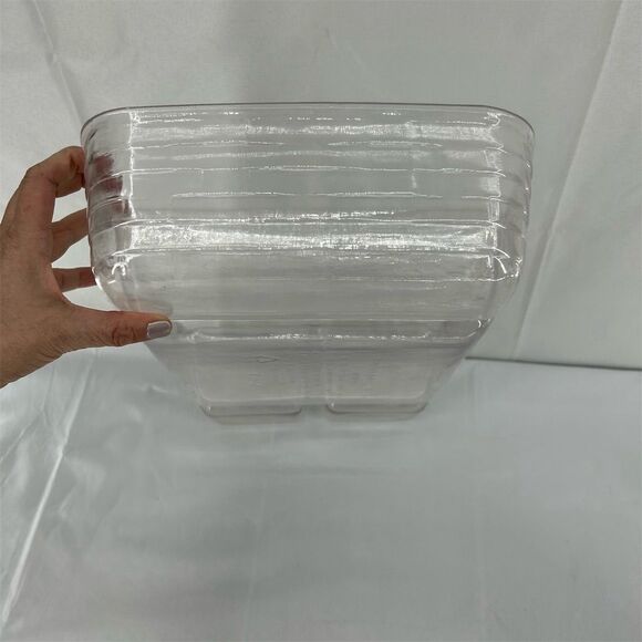 Longaberger Medium Large Basket Liner Protector 4-Compartment Clear Rectangular - Picture 7 of 11
